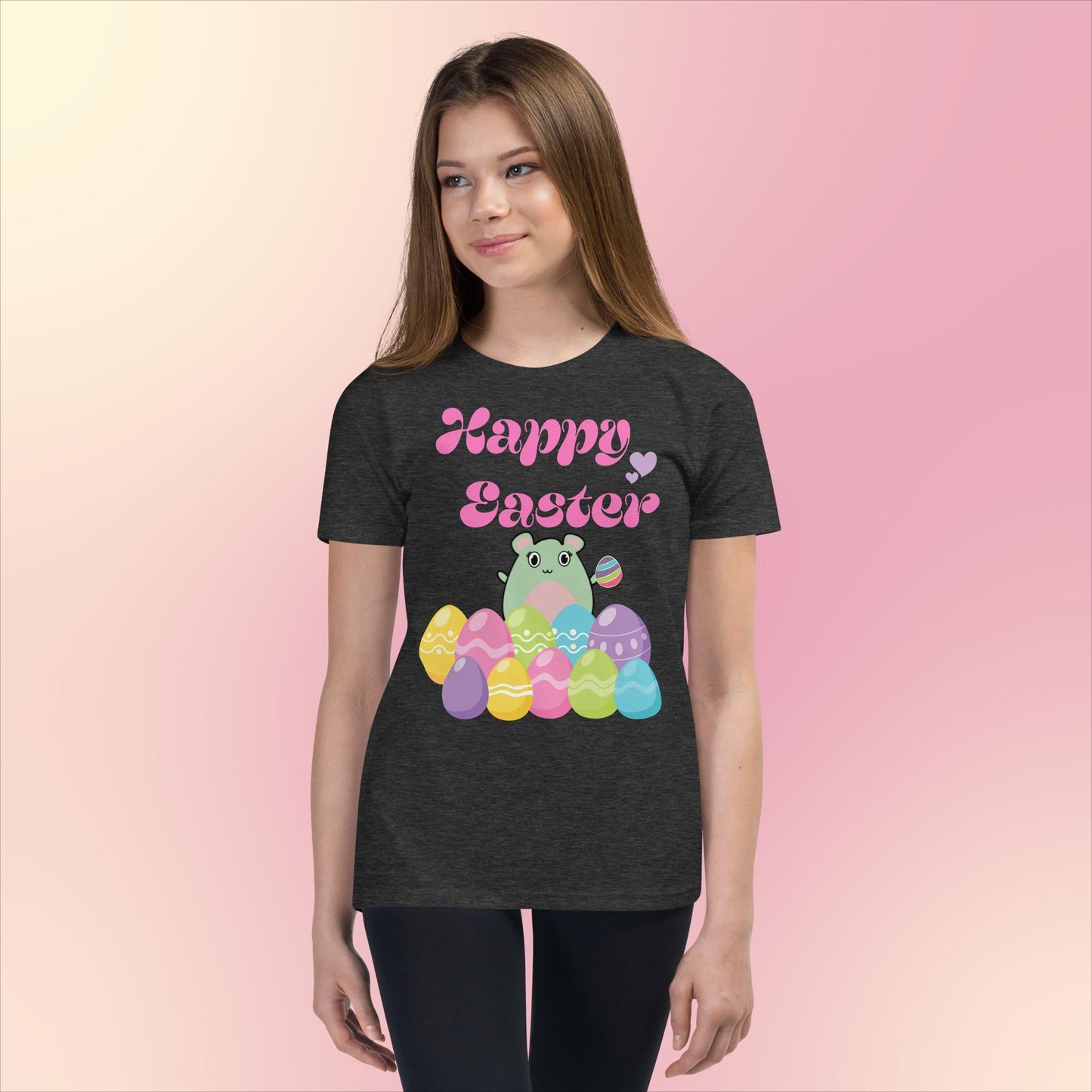 WaTTerMaLLone Happy Easter Youth Short Sleeve T-Shirt