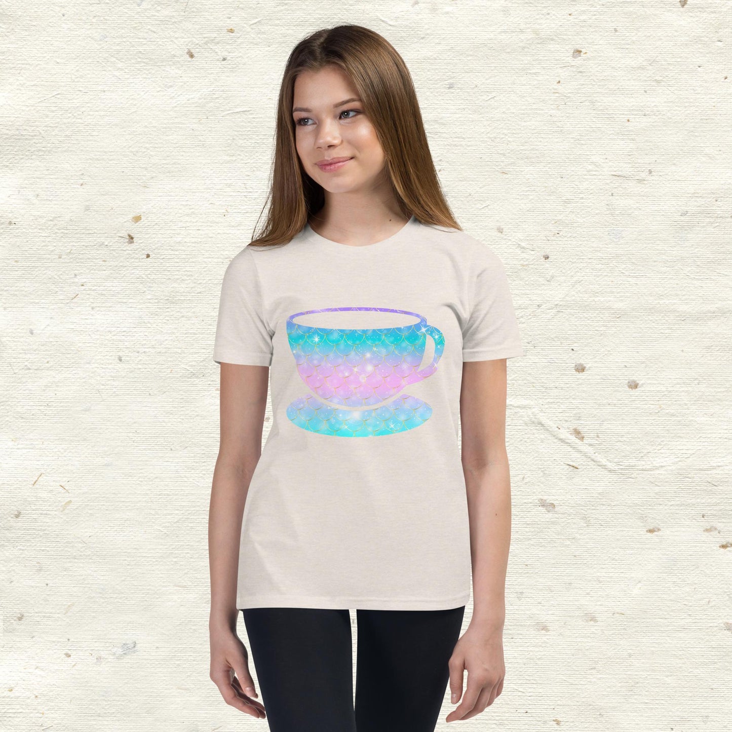 Mermaid Teacup Youth Short Sleeve T-Shirt