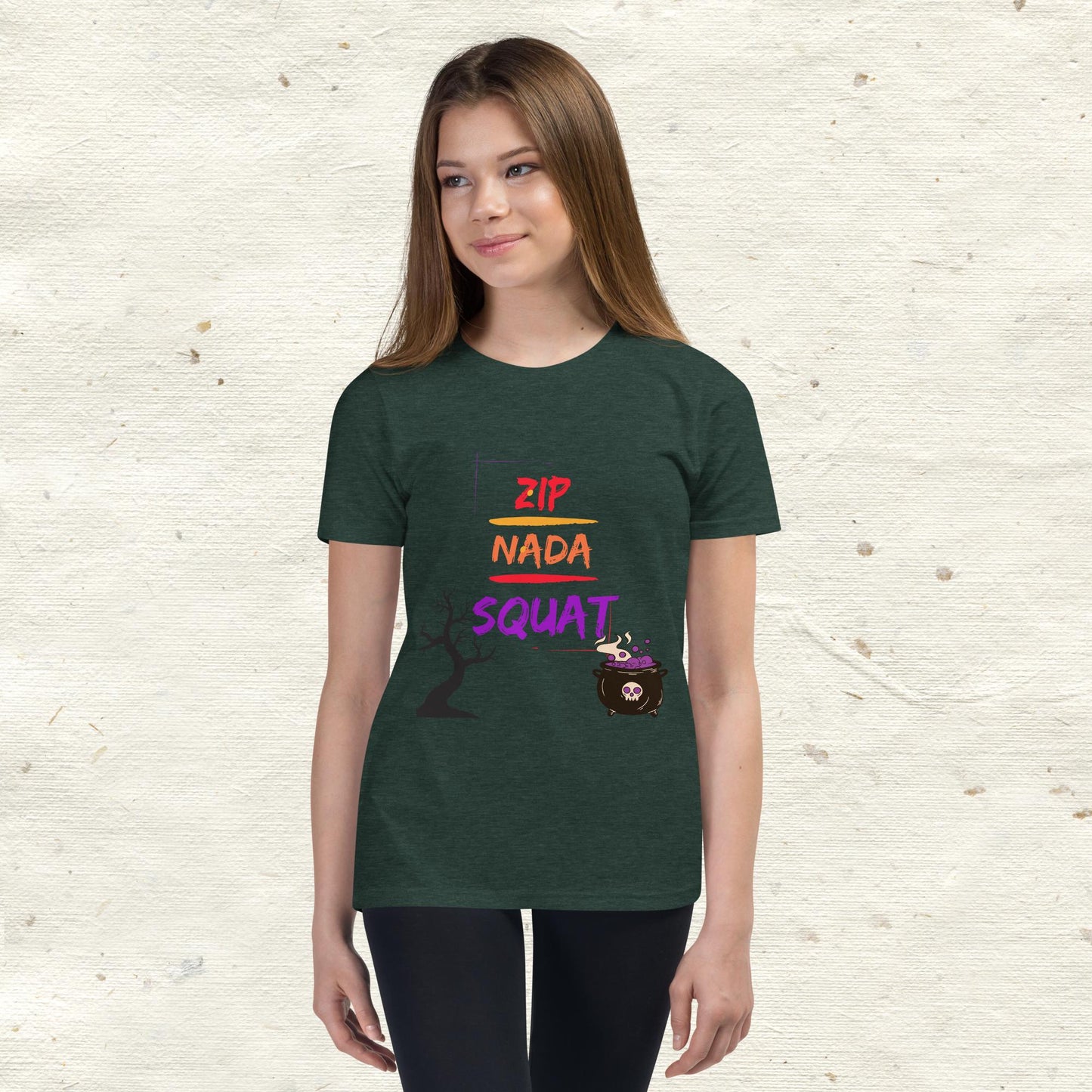 Zip Nada Squat Youth Short Sleeve T-Shirt