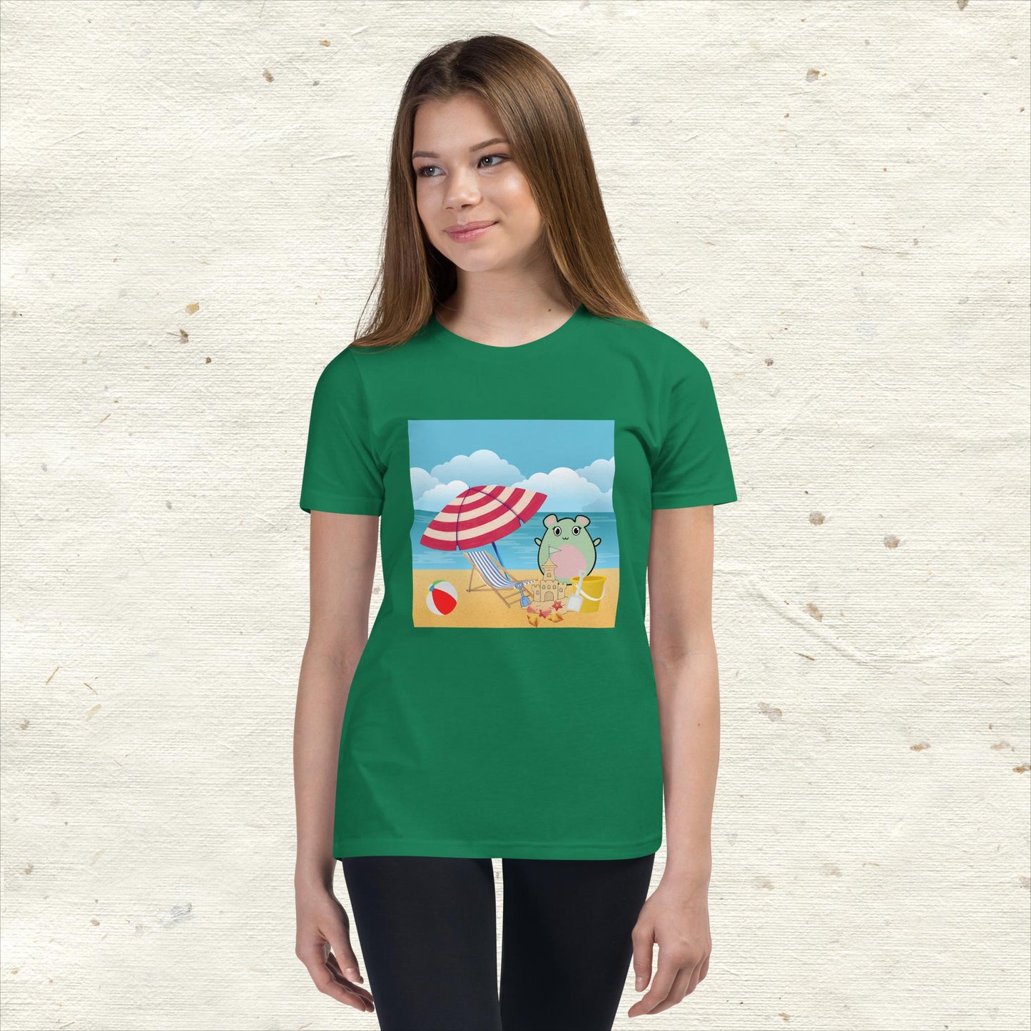 WaTTerMaLLone Beach Day Youth Short Sleeve T-Shirt