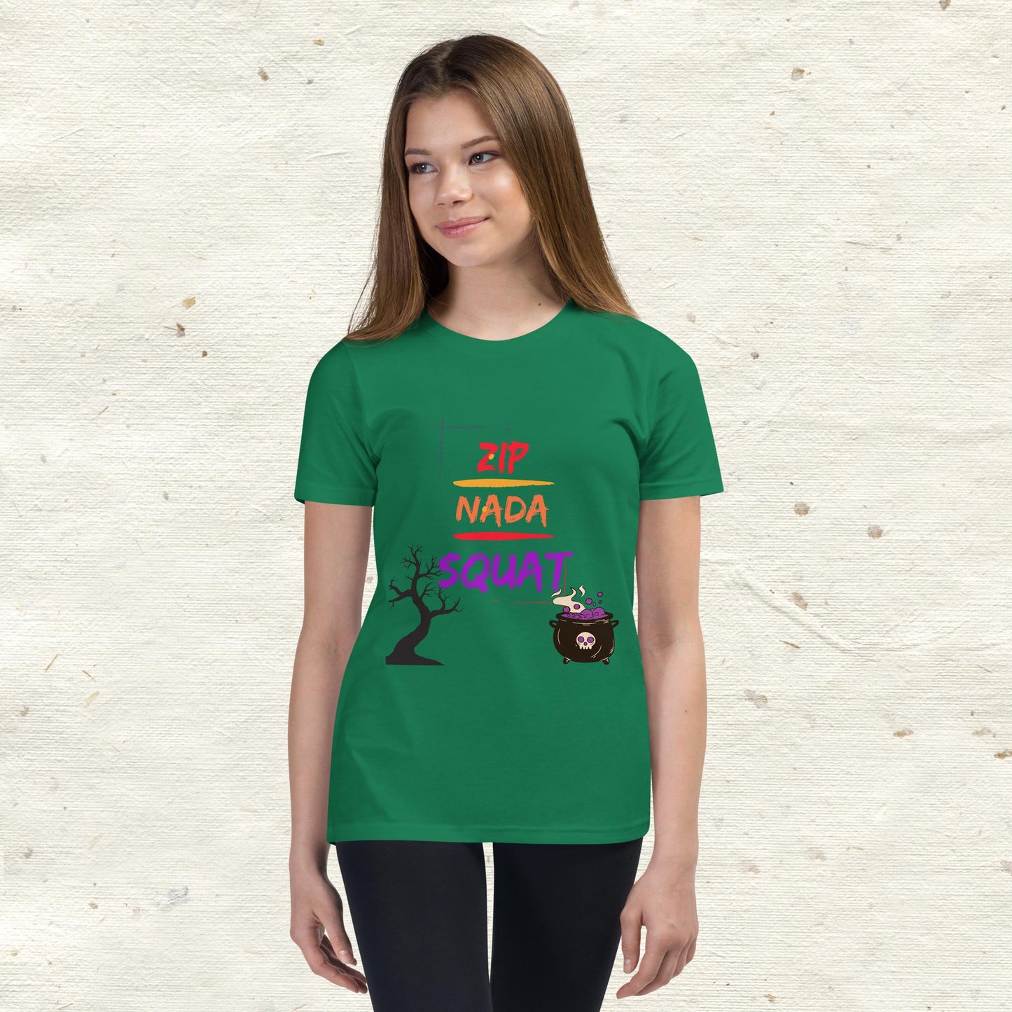 Zip Nada Squat Youth Short Sleeve T-Shirt