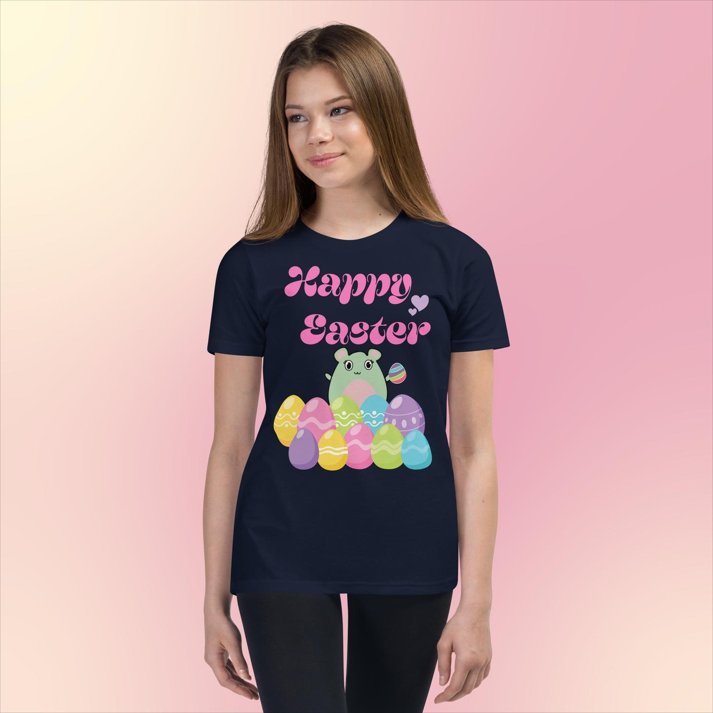 WaTTerMaLLone Happy Easter Youth Short Sleeve T-Shirt