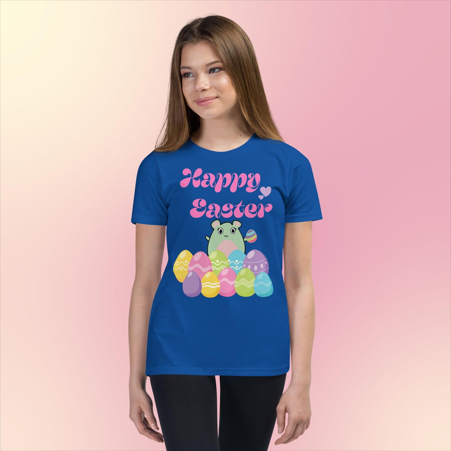 WaTTerMaLLone Happy Easter Youth Short Sleeve T-Shirt