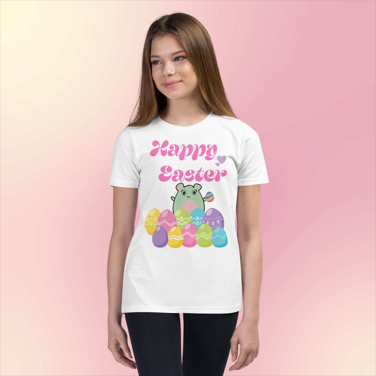 WaTTerMaLLone Happy Easter Youth Short Sleeve T-Shirt