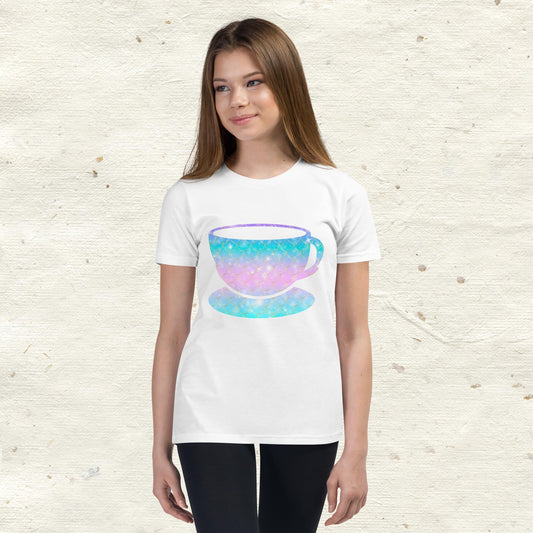 Mermaid Teacup Youth Short Sleeve T-Shirt