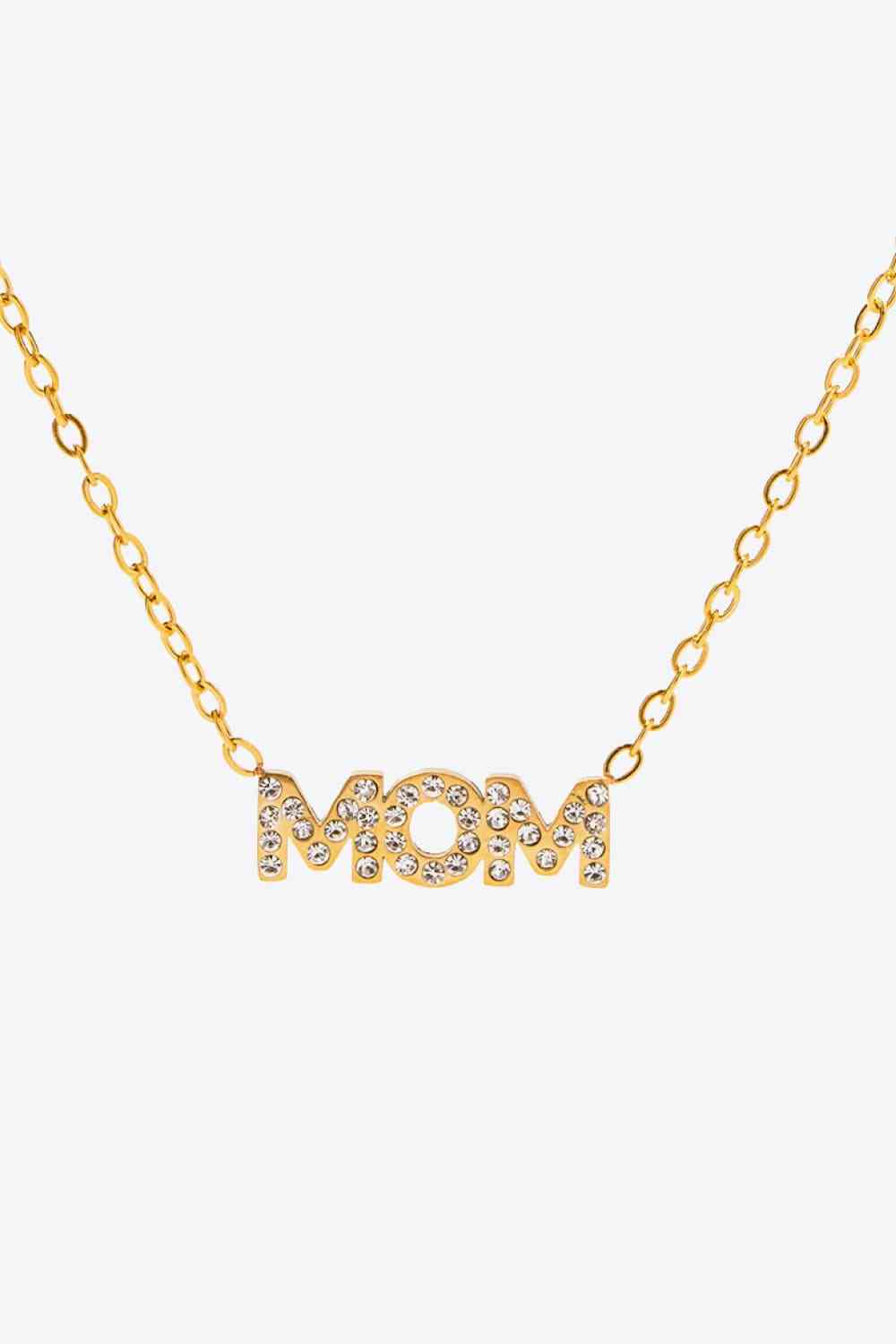 MOM Pendant 18K Gold-Plated Necklace