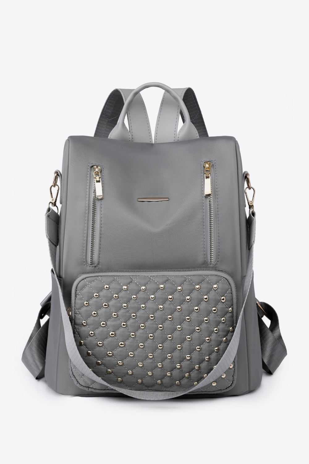 Charlie Gold Zipper Pocket Beaded Backpack