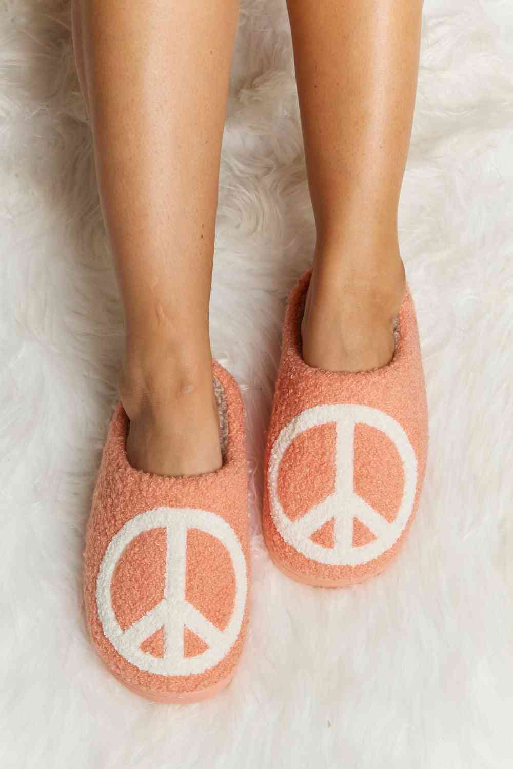 Melody Strawberry Printed Plush Slide Slippers