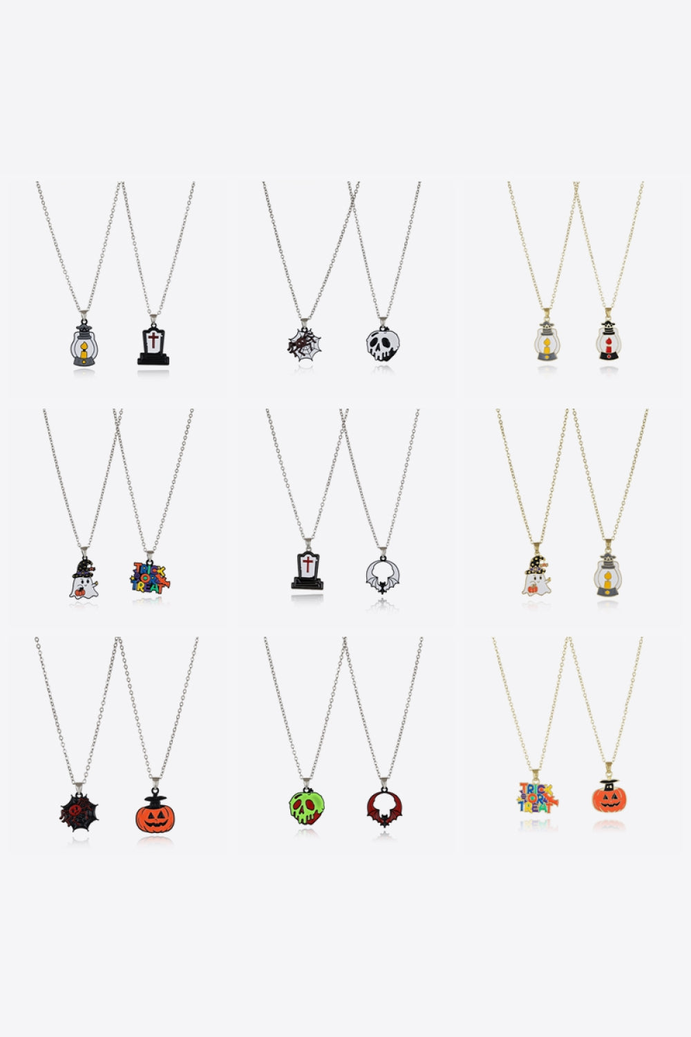 Trick or Treat Two-Piece Halloween Theme Necklace Set