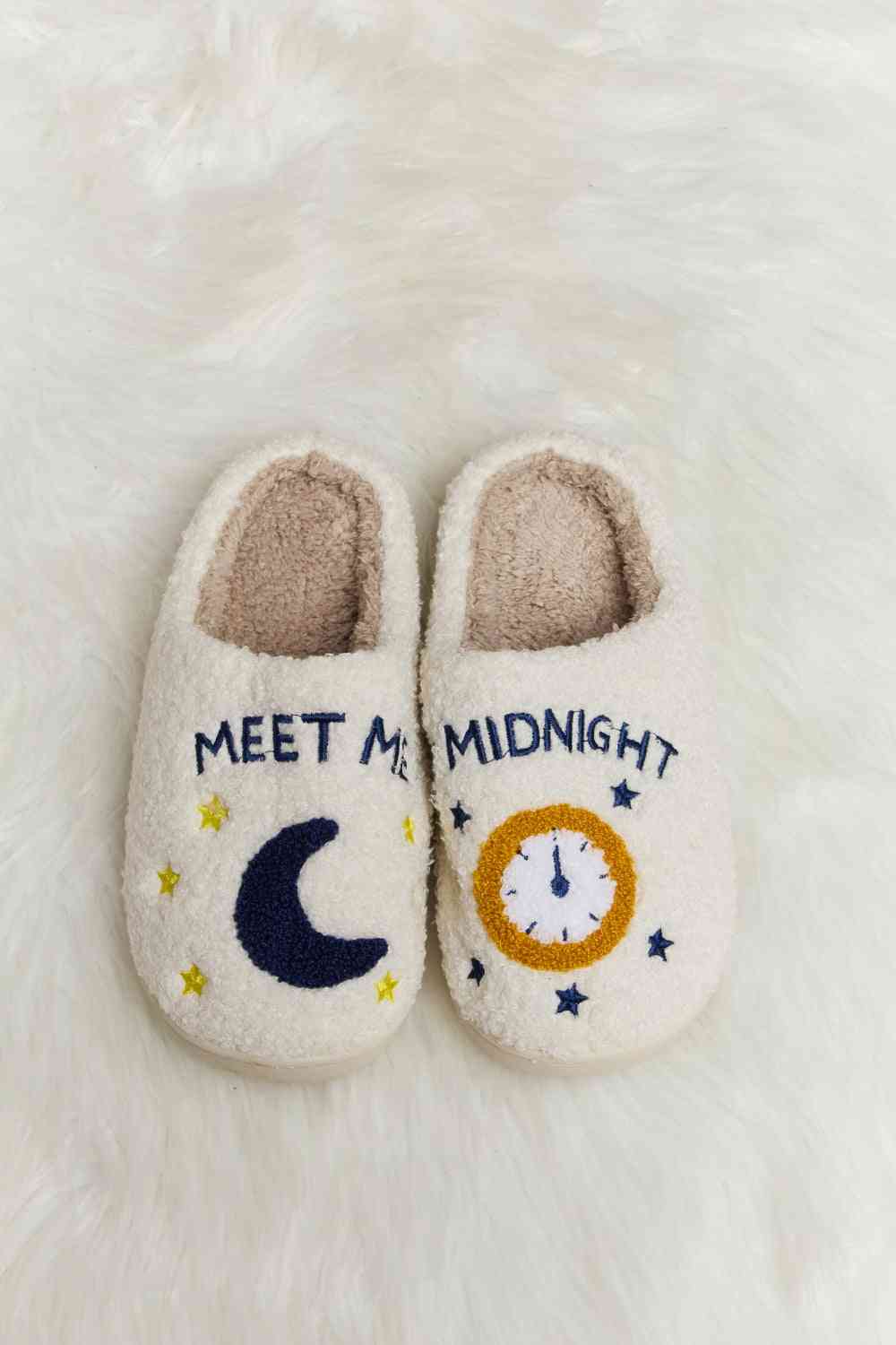 Melody Strawberry Printed Plush Slide Slippers