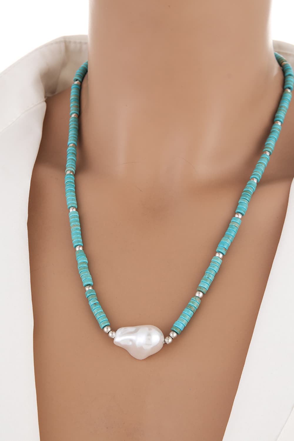 Beloved Turquoise & Pearl Necklace