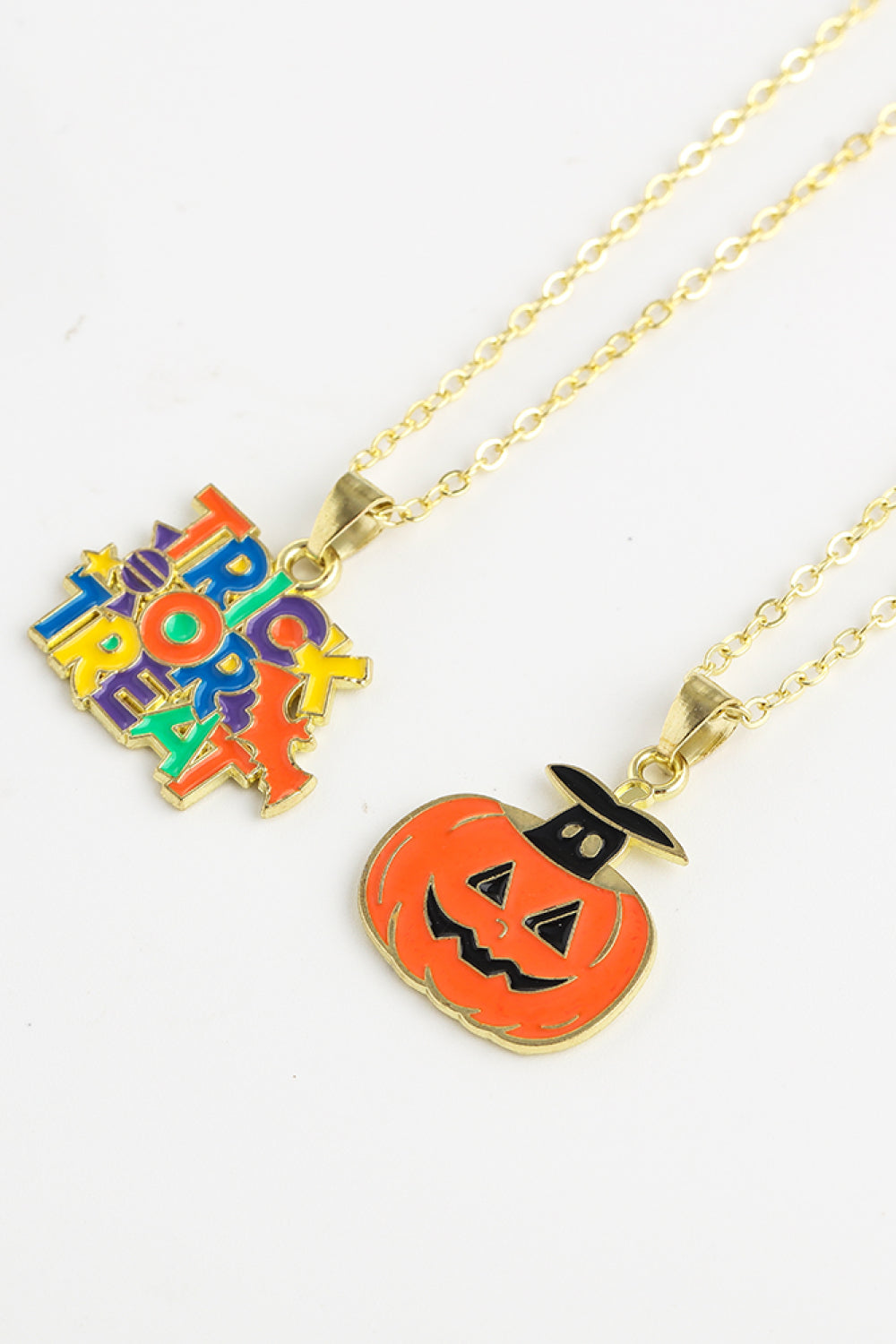 Trick or Treat Two-Piece Halloween Theme Necklace Set