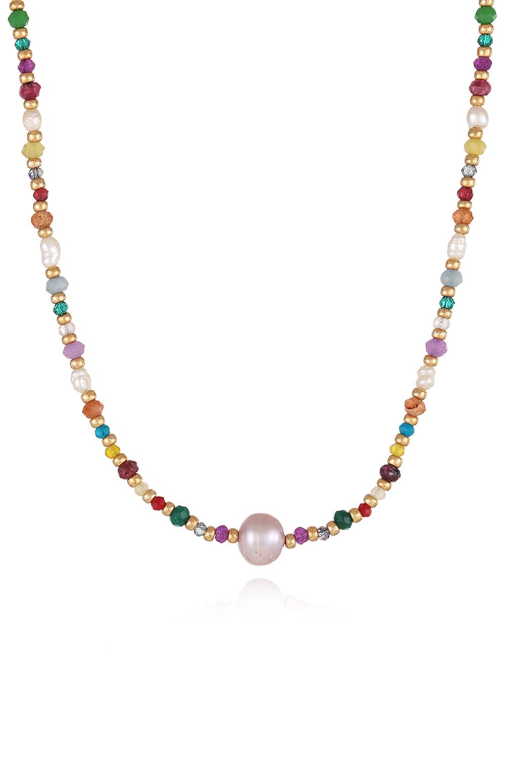 Ann Multicolored Bead Necklace