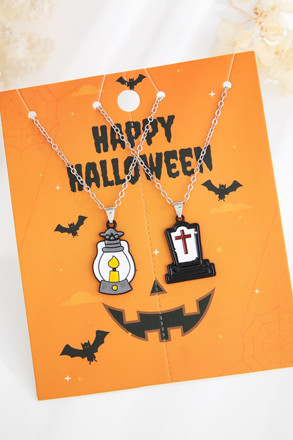 Trick or Treat Two-Piece Halloween Theme Necklace Set