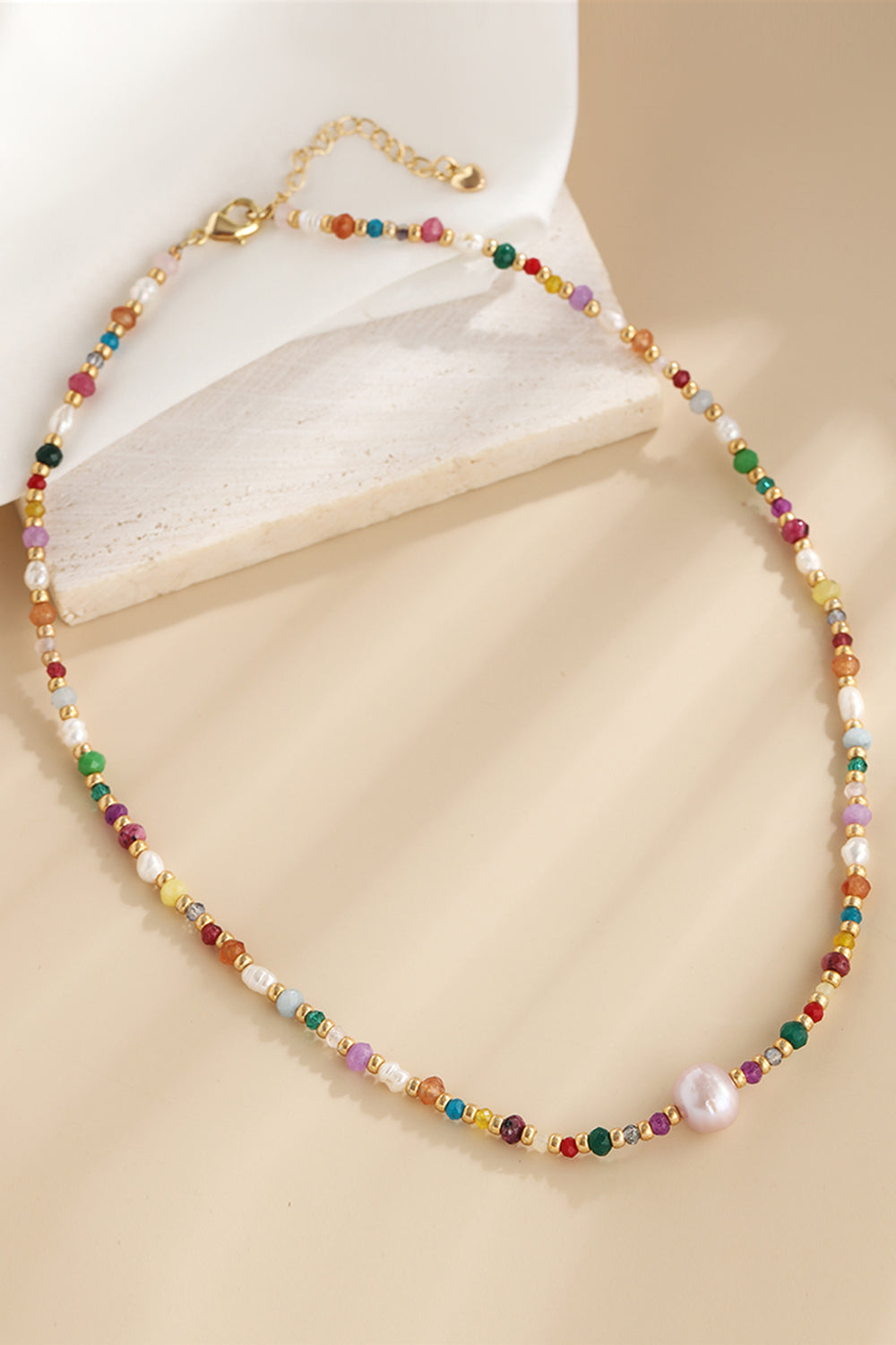 Ann Multicolored Bead Necklace