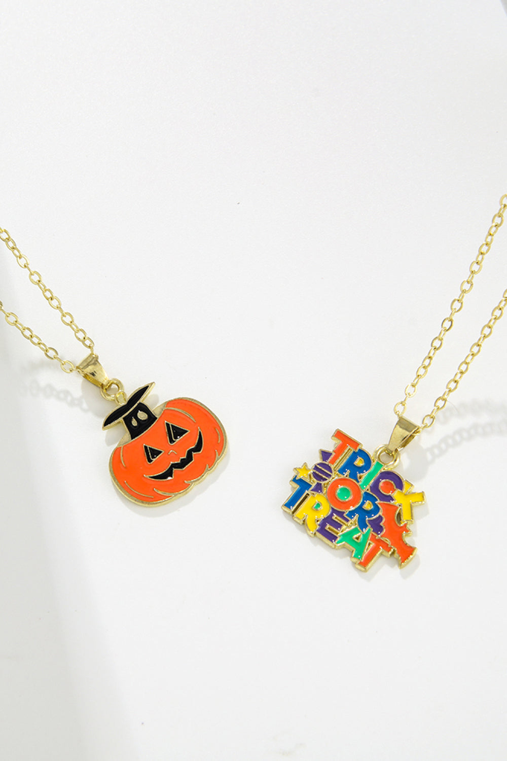 Trick or Treat Two-Piece Halloween Theme Necklace Set